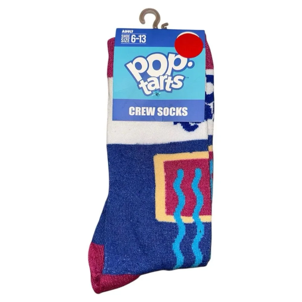 3x Pop Tarts Novelty Crew Socks Adult Set Size 6-13